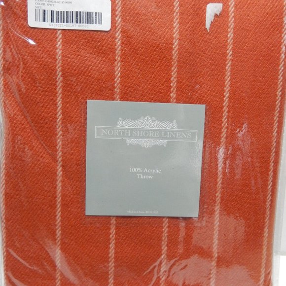 North Shore Linens 100% Acrylic Throw in Spice Color - Picture 4 of 6
